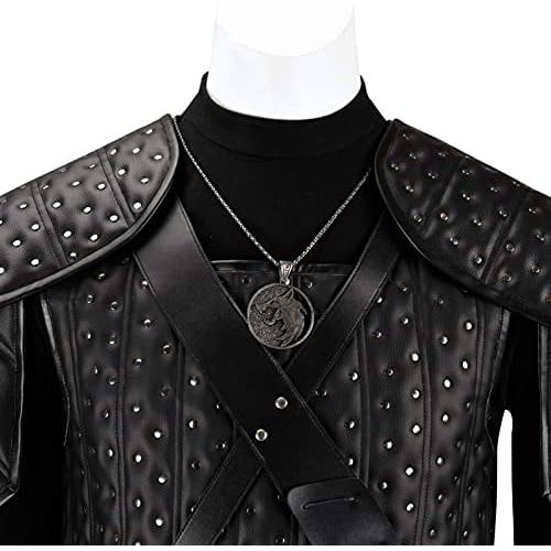  할로윈 용품Starfun White Wolf Geralt Cosplay Costume Halloween Leather Uniform Full Set Outfit