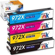 Starink Compatible Ink Cartridge Replacement for HP 972X 972A 972(Pigment) for PageWide Pro 477dw 577dw 452dw 552dw 477dn 452dn 552dn 577z Printer(Black Cyan Magenta Yellow) 4-Pack