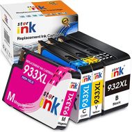 Starink Comaptible Ink Cartridge Replacement for HP 932XL 933XL 932 933 XL(High Yield) for OfficeJet 7610 7612 6600 6700 7510 7110 6100 Printer(Black Cyan Magenta Yellow, 4 Pack)