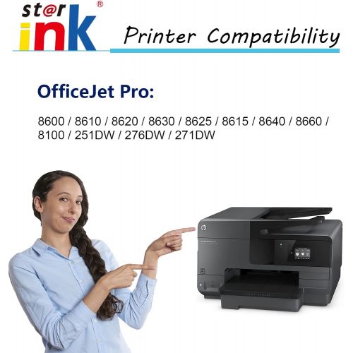  Starink Compatible Ink Cartridge Replacement for HP 950XL 951XL (951 950) Work for OfficeJet Pro 8600 8610 8620 8630 8625 8100 8615 8640 Printer(2 Black 2 Cyan 2 Magenta 2 Yellow)