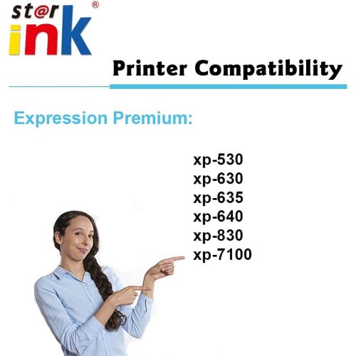  Starink Remanufactured Ink Cartridge Replacement for Epson 410XL 410 XL for Expression XP-640 XP-7100 XP-830 XP-630 XP-530 XP-635 Printer(Black PBK Cyan Magenta Yellow, 5 Packs)