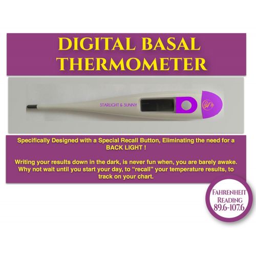  Starlight and Sunny Basal Thermometer Waterproof, 1/100th° Highly Sensitive, Perfect...