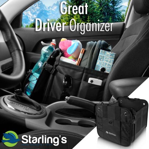  Starlings Car Trunk Organizer - Durable Storage SUV Cargo Organizer Adjustable, Blue