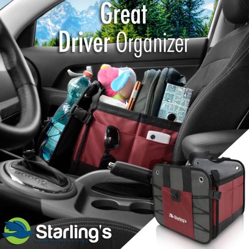  Starlings Car Trunk Organizer - Durable Storage SUV Cargo Organizer Adjustable, Blue