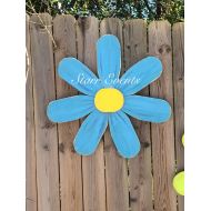 StarrEvents Large wood flower Fence flowers. Large wood daisy. Wooden flowers Spring decor. Summer decor Yard decorations Large wooden flower Yard decor