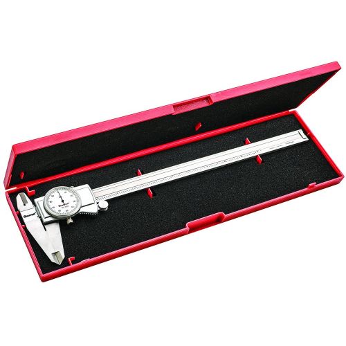  [아마존베스트]Starrett Dial Caliper Measuring Tool 3202-12, Hardened Stainless Steel Metal, 12 Inch Range, 0.001 Graduation, Measure Inside Outside Dimensions and Depth, Carry Case Included, Whi