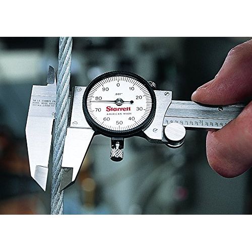  [아마존베스트]Starrett Dial Caliper w/Case, 6 In/150mm, White