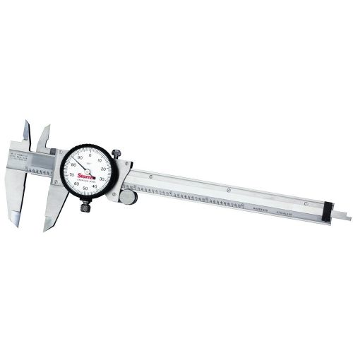  [아마존베스트]Starrett Dial Caliper w/Case, 6 In/150mm, White