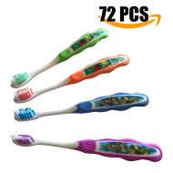 Starryshine Premium Dental Oral Hygiene Soft Bristle Toothbrush, Assorted Color, Individual Wrapped - Box of...
