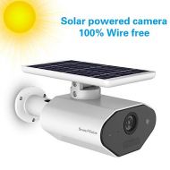 StartVision Solar Powered Wireless Home Security Camera, Outdoor 2.4GHz Wifi IP Camera with Motion Detection Night Vision, Wire-free Surveillance Camera Built in Battery, IP65 Wate