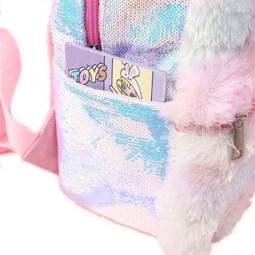  Starte Cute Plush Unicorn Backpack,Mini Unicorn Backpack,3D Unicorn Backpack,Soft Rainbow Backbag Sweet Girls Daughter Gifts