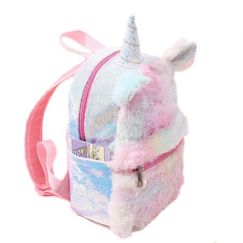  Starte Cute Plush Unicorn Backpack,Mini Unicorn Backpack,3D Unicorn Backpack,Soft Rainbow Backbag Sweet Girls Daughter Gifts