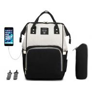 Starte LEQUEEN Baby Diaper Bag Backpack with USB Charging Port &Stroller Hooks,Multi-Functional...