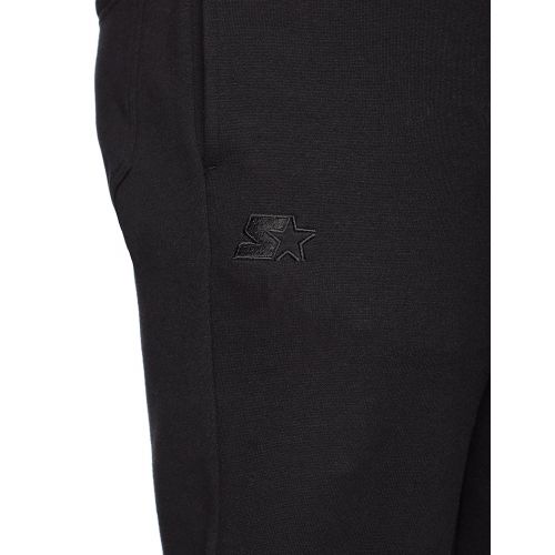  Starter Mens Jogger Sweatpants with Pockets, Amazon Exclusive, Black with Embroidered Logo, Small