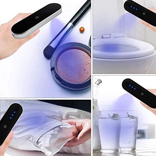  Stash Supply Germilyzer Black UV-C Light Sanitizing Wand Rechargeable Portable UV Light sanitizer disinfects Surfaces Clean and Hygienic in 20 Seconds Kills 99.9% of Germs Bacteria & Viruses UV