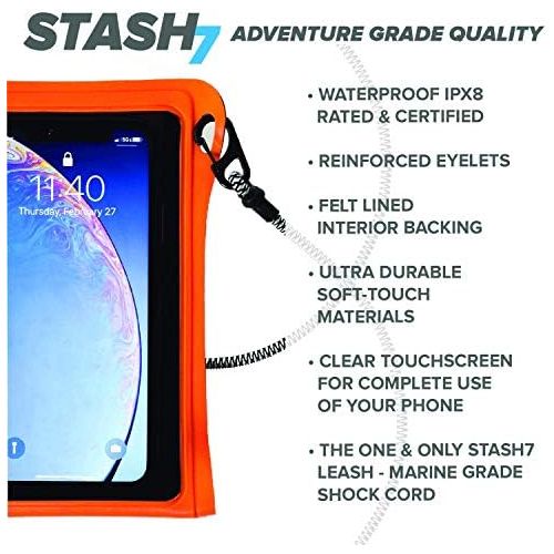  [아마존베스트]Waterpockets Stash 7 Waterpocket Premium Waterproof Phone Pouch | The Only Adventure Grade Phone Case for iPhone 12, 12 Pro Max, 7, 7 Plus, 8, 8 Plus, XS, XS Max, XR, 11, 11 Pro Max, Galaxy S9+