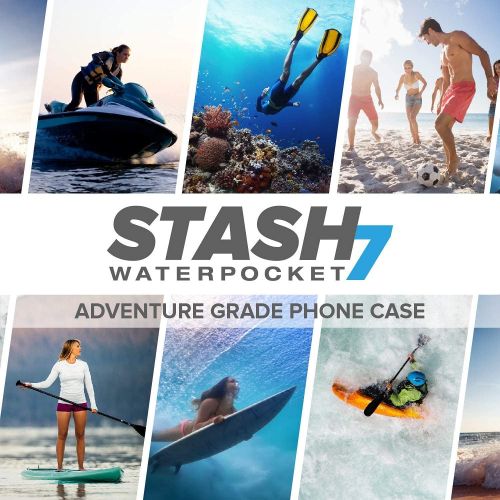  [아마존베스트]Waterpockets Stash 7 Waterpocket Premium Waterproof Phone Pouch | The Only Adventure Grade Phone Case for iPhone 12, 12 Pro Max, 7, 7 Plus, 8, 8 Plus, XS, XS Max, XR, 11, 11 Pro Max, Galaxy S9+