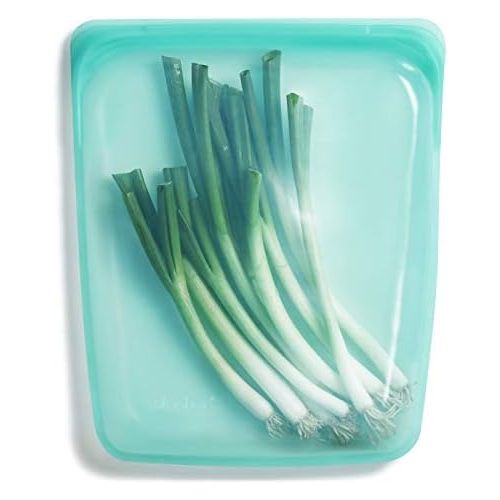  [아마존베스트]Stasher 100% Silicone Reusable Food Bag, Large 1/2 Gallon Storage and Sous vide Size, 10-inch (64.2-ounce), Aqua