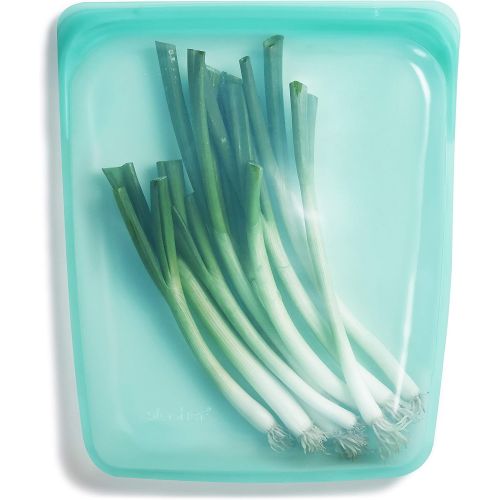  [아마존베스트]Stasher 100% Silicone Reusable Food Bag, Large 1/2 Gallon Storage and Sous vide Size, 10-inch (64.2-ounce), Aqua