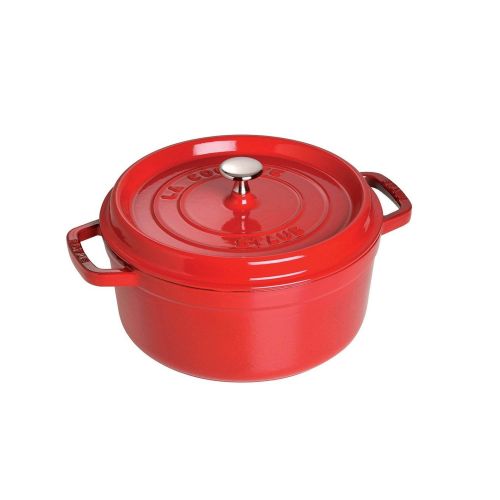  Staub Cast Iron 4-qt Round Cocotte - Cherry