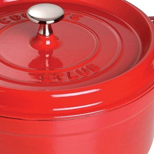  Staub Cast Iron 4-qt Round Cocotte - Cherry