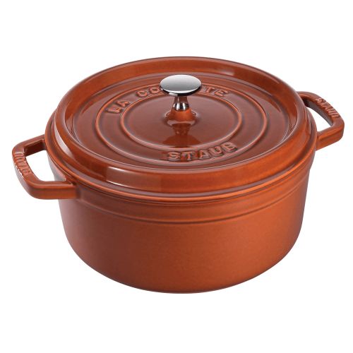  Staub Cast Iron 2.75-qt Round Cocotte - Burnt Orange