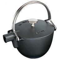 Staub Cast Iron 1-qt Round Tea Kettle - Matte Black