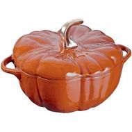 [아마존베스트]Staub 11124806 Cast Iron Pumpkin Cocotte, 3.5-quart, Burnt Orange