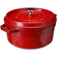 [아마존베스트]Staub Cast Iron Round Cocotte, 4-Quart, Cherry - 40509-835-0