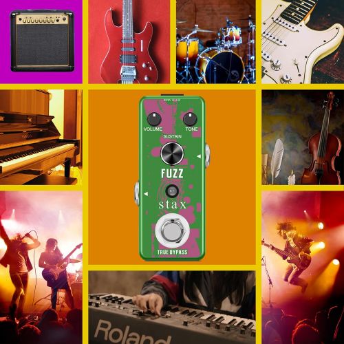  Stax Guitar Fuzz Pedal Special Analog Fuzz Effect Pedals For Electric Guitar Plump And Rich Mini Size Wtih True Bypass