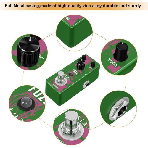  Stax Guitar Fuzz Pedal Special Analog Fuzz Effect Pedals For Electric Guitar Plump And Rich Mini Size Wtih True Bypass