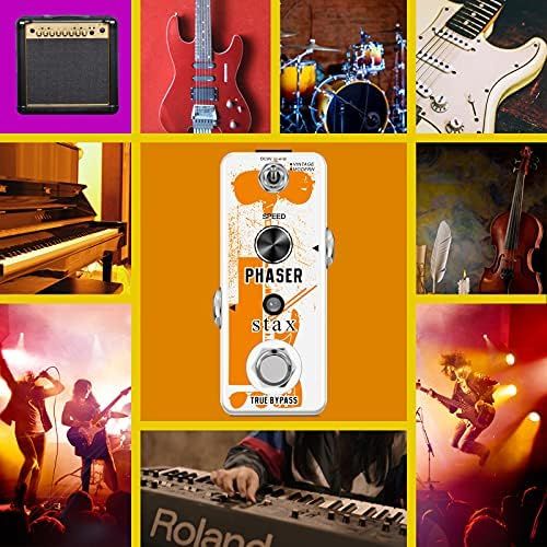  Stax Guitar Phaser Pedal Analog Phase Effect Pedal For Electric Guitar Vintage & Modern Modes With Mini Size True Bypass