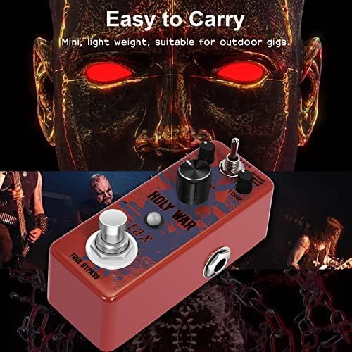  Stax Guitar Holy War Pedal Analog Circuitry Metal Distortion Pedals For Electric Guitar Classic 80s Metal Sound Mini Size With True Bypass