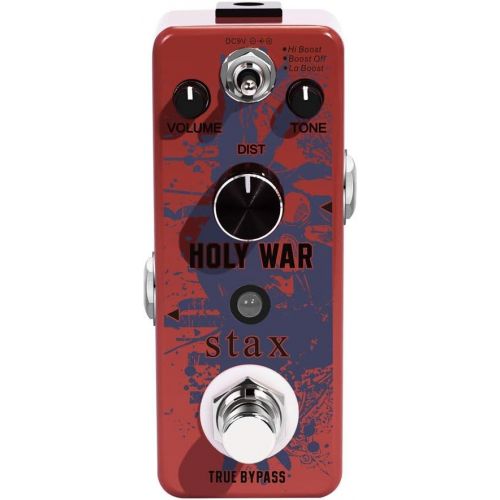  Stax Guitar Holy War Pedal Analog Circuitry Metal Distortion Pedals For Electric Guitar Classic 80s Metal Sound Mini Size With True Bypass