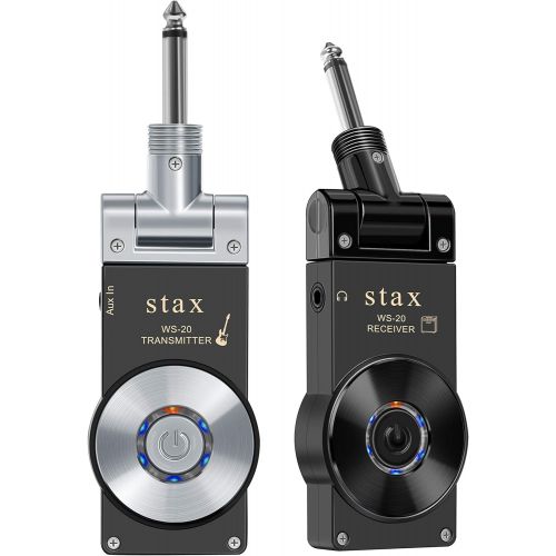  [아마존베스트]Stax Guitar Wireless System Transmitter And Receiver 2.4GHZ Built-in Rechargeable Wireless Guitar System For Electric Guitar Bass