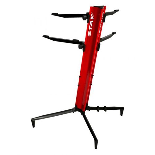  Stay Music Tower Series 46 Double-Tier Keyboard Stand Red (TOWER 1300-02-RED)