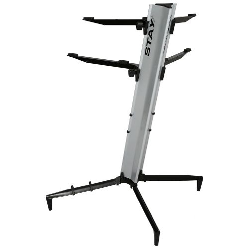  Stay Music Tower Series 46 Double-Tier Keyboard Stand Silver (TOWER 1300-02-SLV)