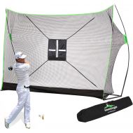 [아마존베스트]SteadyDoggie 10 x 7ft Golf Net Bundle 3pc - Comprising of Professional Patent Pending Golf Net, Chipping Target & Carry Bag－The Right Choice of Golf Nets for Backyard Driving & Gol