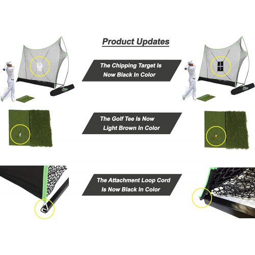  [아마존베스트]SteadyDoggie Golf Net Bundle 4pc - Comprising of Professional Patent Pending Golf Net, Dual-Turf Golf Mat, Chipping Target & Carry Bag - The Right Choice of Golf Nets for Backyard Driving & Gol