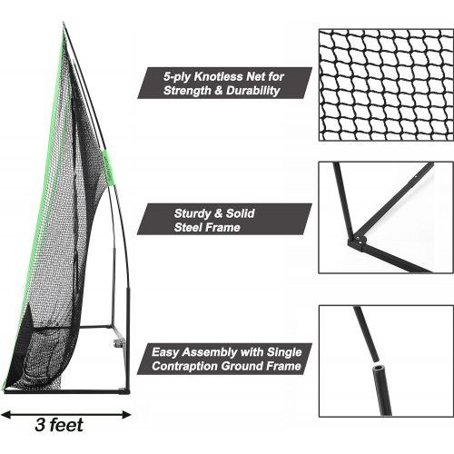  [아마존베스트]SteadyDoggie Golf Net Bundle 4pc - Comprising of Professional Patent Pending Golf Net, Dual-Turf Golf Mat, Chipping Target & Carry Bag - The Right Choice of Golf Nets for Backyard Driving & Gol