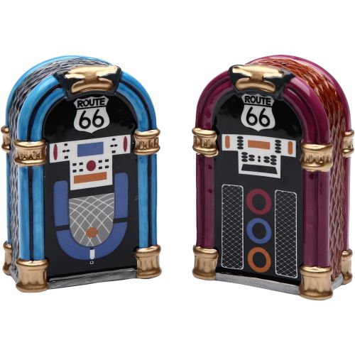 StealStreet SS-CG-61826, 2.88 Inch Blue and Purple Jukebox Set Salt and Pepper Shakers