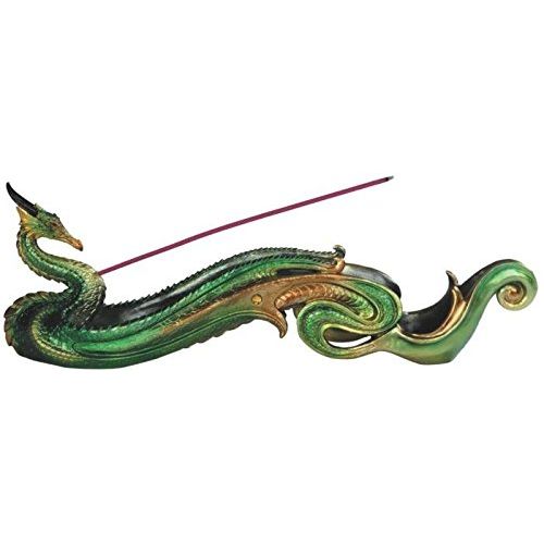  인센스스틱 StealStreet SS-G-71395 Gold & Green Dragon Incense Burner, 12.75