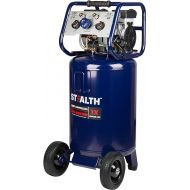 Stealth 20 Gallon Ultra Quiet Air Compressor,1.8 HP Oil-Free Peak 150 PSI 68 Decibel Air Compressor,5.5 CFM @ 40 PSI 5 CFM @ 90 PSI Silent Portable Long Life Electric Air Compressor W/Wheel for Garage