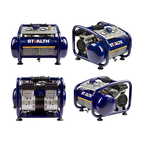  STEALTH Air Compressor 3 Gallon, Quiet Air Compressor, Oil-Free,for Tire Inflator, Auto Repair, Woodwork Nailing (SAQ-1301)