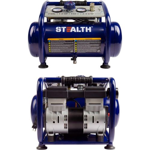  [아마존베스트]Stealth Portable Air Compressor, 3 Gallon, Ultra Quiet, Oil-Free Pump, 1 HP, 150 PSI, Electric Air Tool SAQ-1301