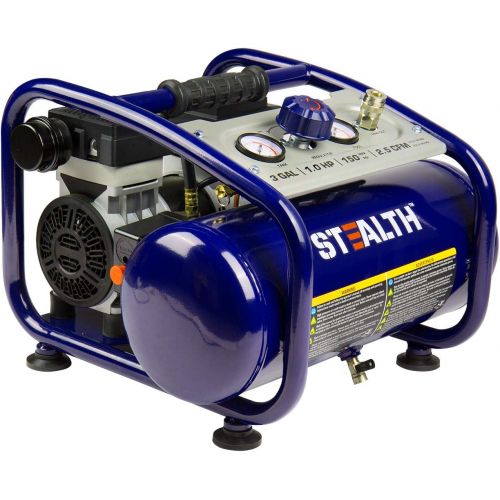  [아마존베스트]Stealth Portable Air Compressor, 3 Gallon, Ultra Quiet, Oil-Free Pump, 1 HP, 150 PSI, Electric Air Tool SAQ-1301