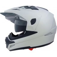 Stealth Helmets Stealth Cross Tour Dual Sport Helmet (Pearl White, Medium)