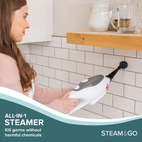  [아마존베스트]Steam and Go Multi-Purpose, Multi-Use Electric Steam Mop for Hardwood, Tile, Laminate Floors, Glass, Fabric, Metal, or Carpet, SAG806D with 1-Year Warranty