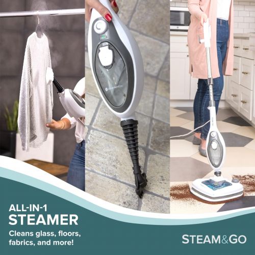  [아마존베스트]Steam and Go Multi-Purpose, Multi-Use Electric Steam Mop for Hardwood, Tile, Laminate Floors, Glass, Fabric, Metal, or Carpet, SAG806D with 1-Year Warranty