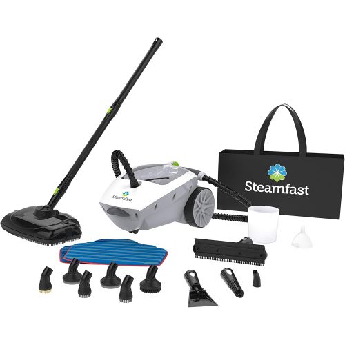  [아마존베스트]Steamfast SF-375 Deluxe Canister Cleaner with 18 Accessories, Continuous Steam Trigger, and Onboard Storage